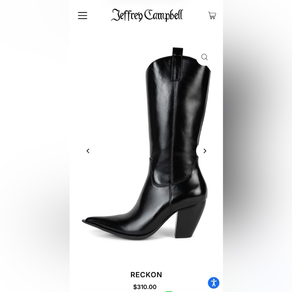 Jeffrey Campbell Reckon Western Black Heeled Boots